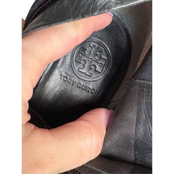 Tory Burch Suede Knee Wedge Tall High Boots size 7.5 Black - Picture 7 of 11